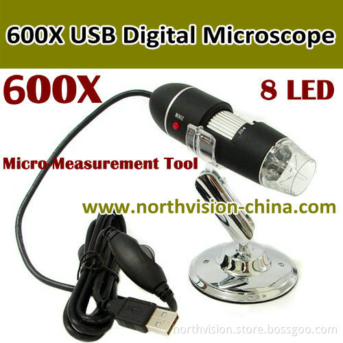 600X USB Microscope Camera, 20-200X, 0.3m CMOS Sensor, White Light LED X8 PCS